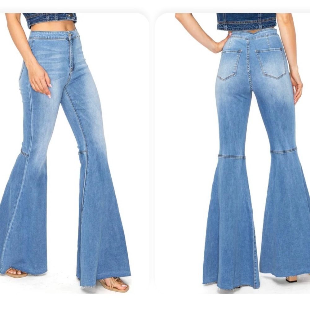 Women's Free People Blue Flared Jeans